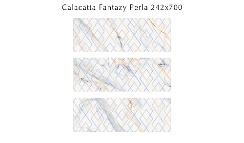 589132001 Calacatta Fantasy (Калакáтта Фэ́нтэзи) Perla декор 24,2х70, Eletto (Azori)